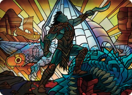 Astor, Bearer of Blades Art Card (68) [Art Series: Dominaria United]