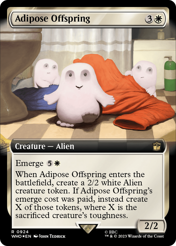 Adipose Offspring (Extended Art) (Surge Foil) (924) [Universes Beyond: Doctor Who]