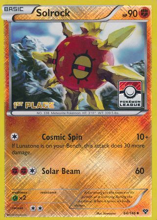 Solrock - 64/146 (Pokemon League) [1st Place] (064/146) [League & Championship Cards]