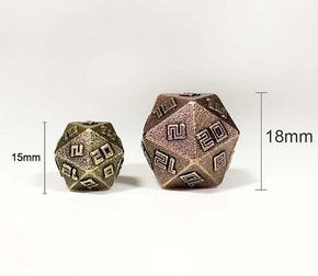 10MM Mini Metal RPG Dice Set- Red