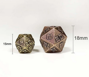 10MM Mini Metal RPG Dice Set-Ancient Bronze