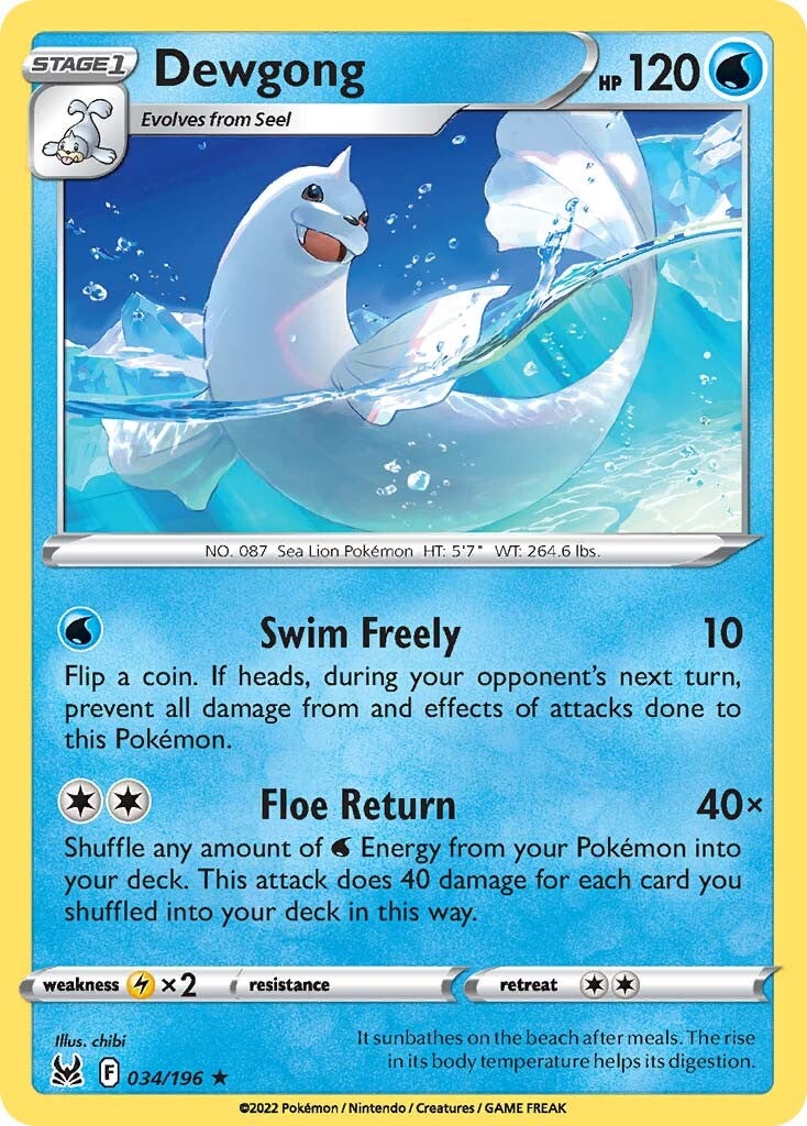 Dewgong (034/196) [SWSH11: Lost Origin]