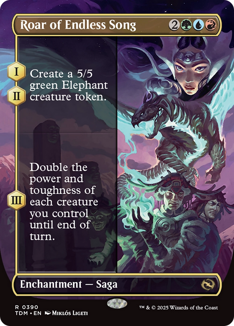 Roar of Endless Song (Borderless) (390) [Tarkir: Dragonstorm]