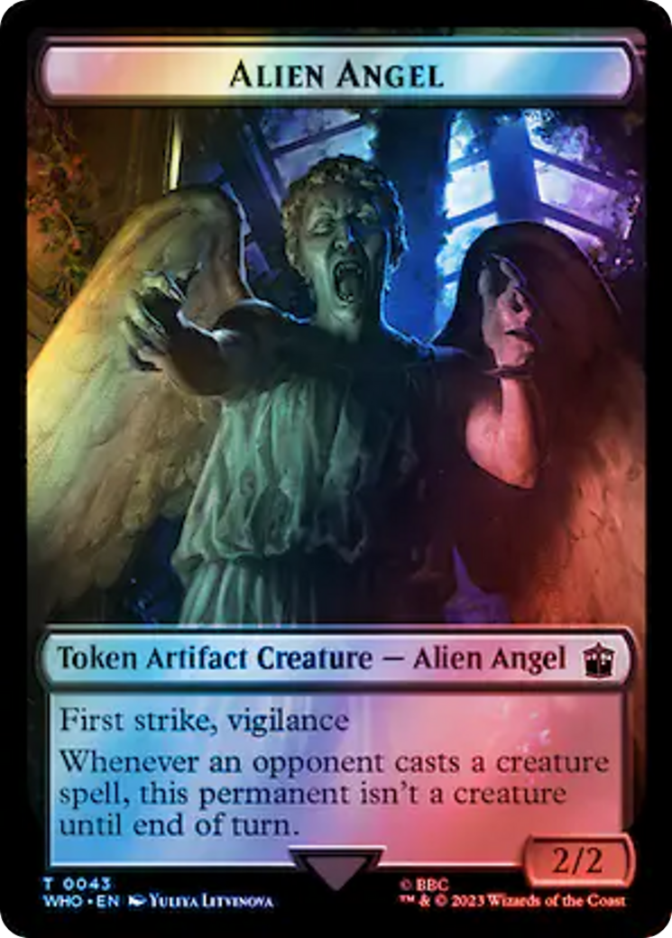 Alien Angel // Alien Insect Double-Sided Token (Surge Foil) (43 // 51) [Universes Beyond: Doctor Who]