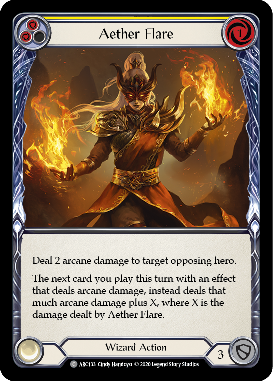 Aether Flare (Yellow) (ARC133) [Arcane Rising]