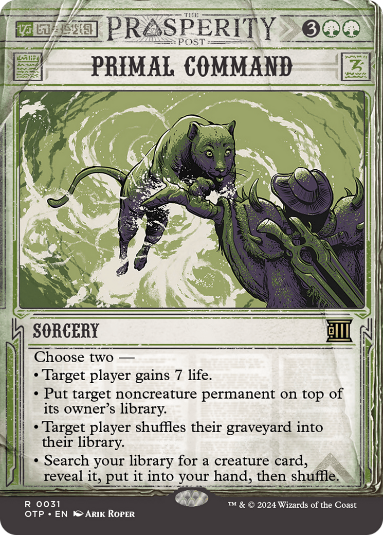 Primal Command (31) [Outlaws of Thunder Junction: Breaking News]