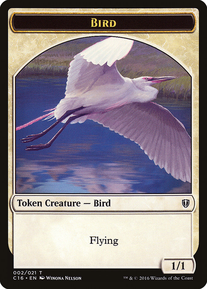 Spirit (006) // Bird (002) Double-Sided Token (6 // 2) [Commander 2016]