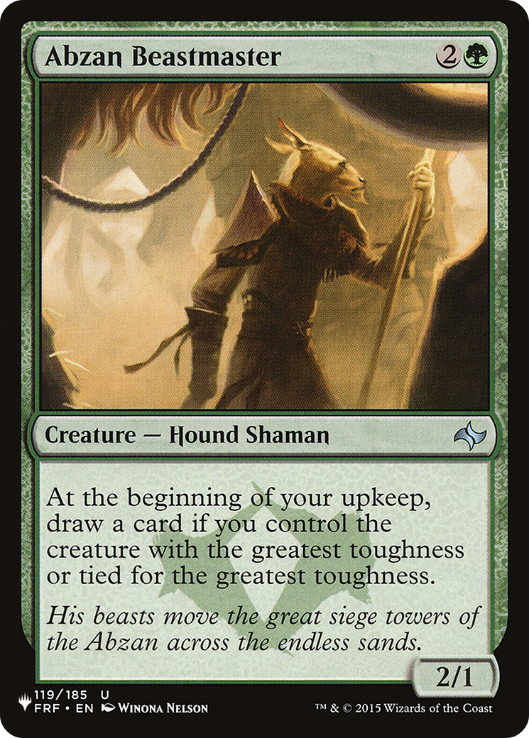 Abzan Beastmaster (119/185) [The List Reprints]