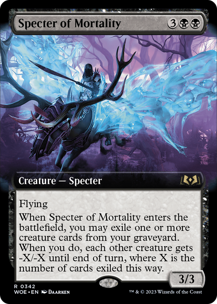 Specter of Mortality (Extended Art) (342) [Wilds of Eldraine]