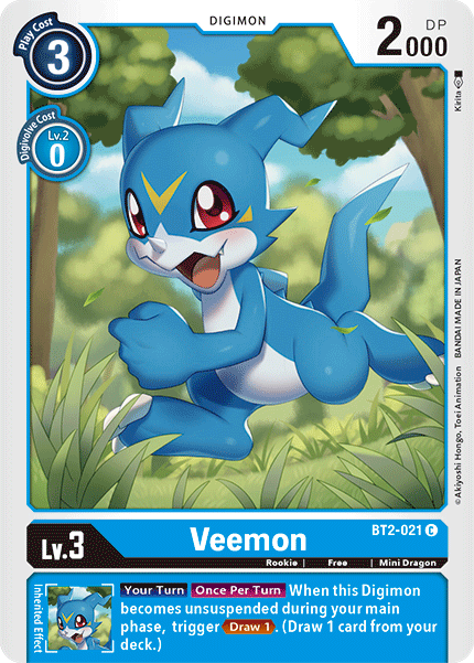 Veemon - BT2-021 (BT2-021 C) [Release Special Booster 1.5]