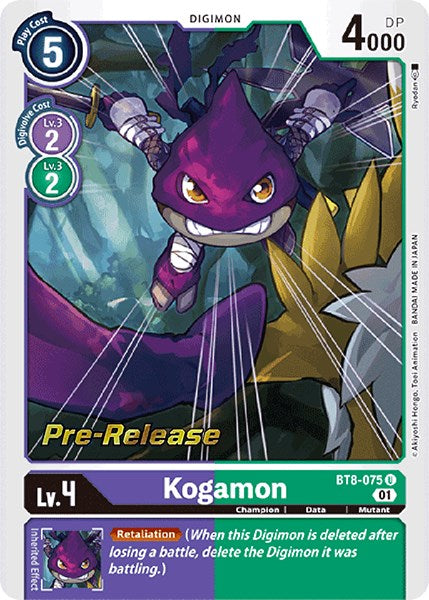 Kogamon (BT8-075 U) [New Awakening Pre-Release Cards]