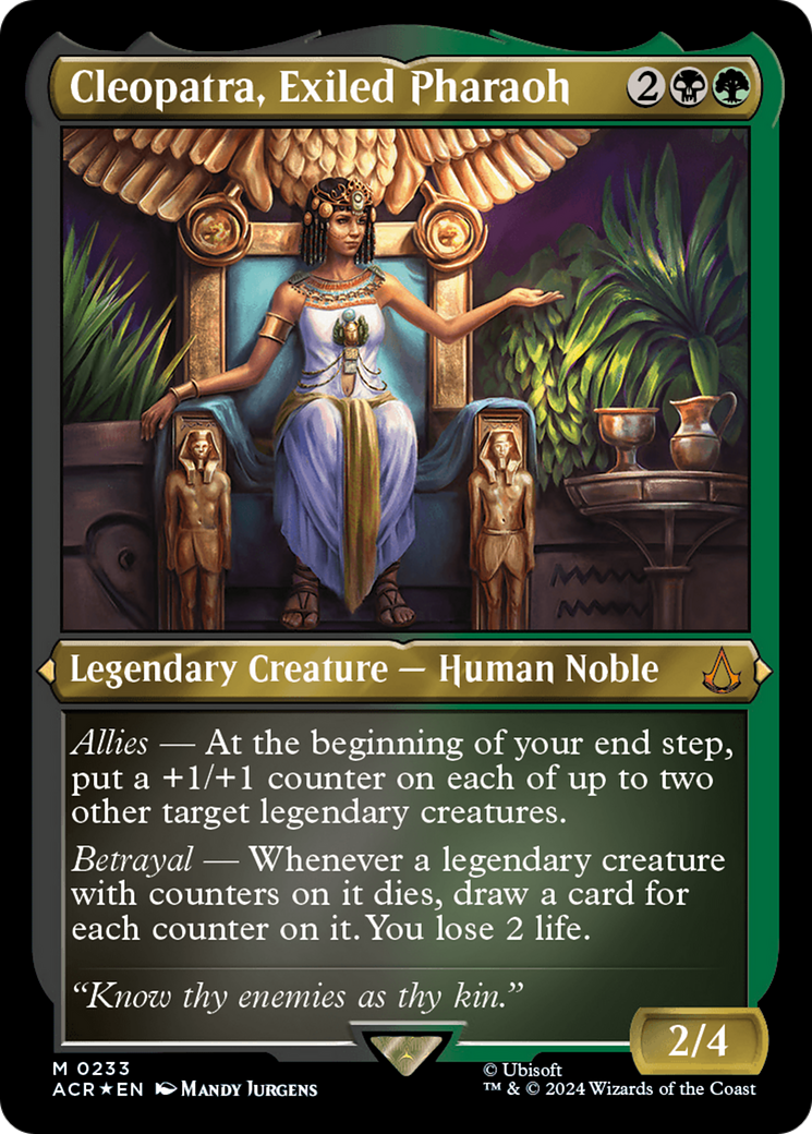 Cleopatra, Exiled Pharaoh (Foil Etched) (233) [Universes Beyond: Assassin's Creed]