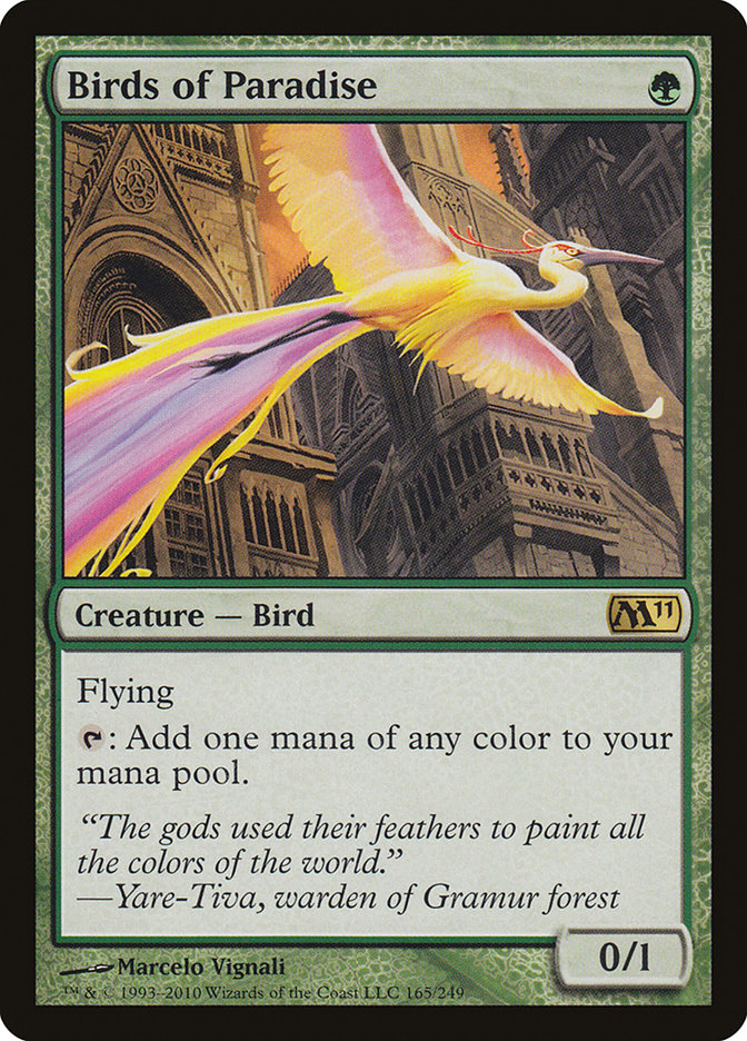 Birds of Paradise (165) [Magic 2011 (M11)]