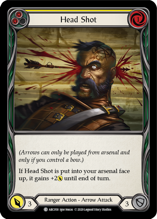 Head Shot (Yellow) [U-ARC058] (Arcane Rising Unlimited)  Unlimited Normal