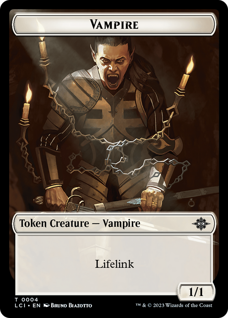 Blood // Vampire (0004) Double-Sided Token (15 // 4) [Commander: The Lost Caverns of Ixalan]