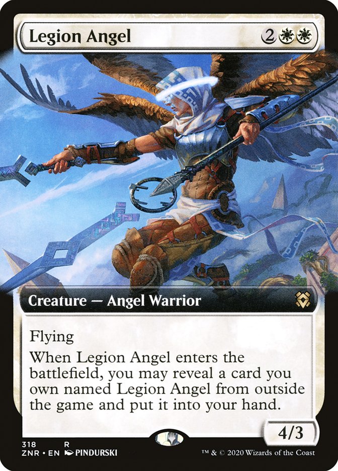 Legion Angel (Extended Art) (318) [Zendikar Rising]