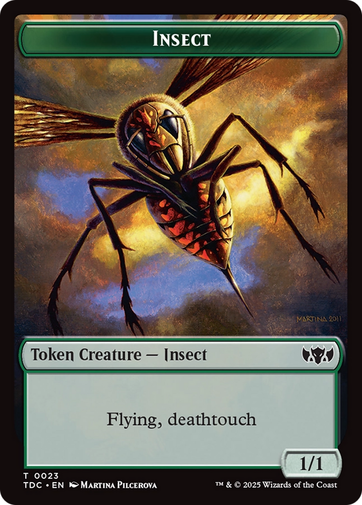 Insect (0023) // Wall Double-Sided Token (23 // 7) [Commander: Tarkir: Dragonstorm]