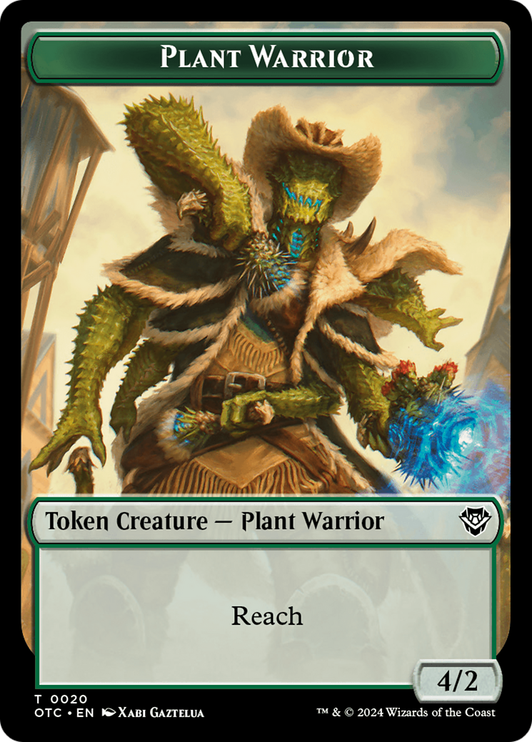 Plant Warrior // Treasure Double-Sided Token (20 // 18) [Commander: Outlaws of Thunder Junction]