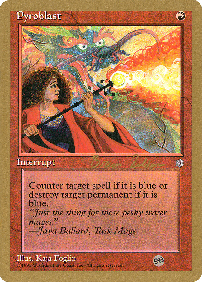 Pyroblast - 1998 Brian Selden (ICE) (SB) [World Championship Decks]
