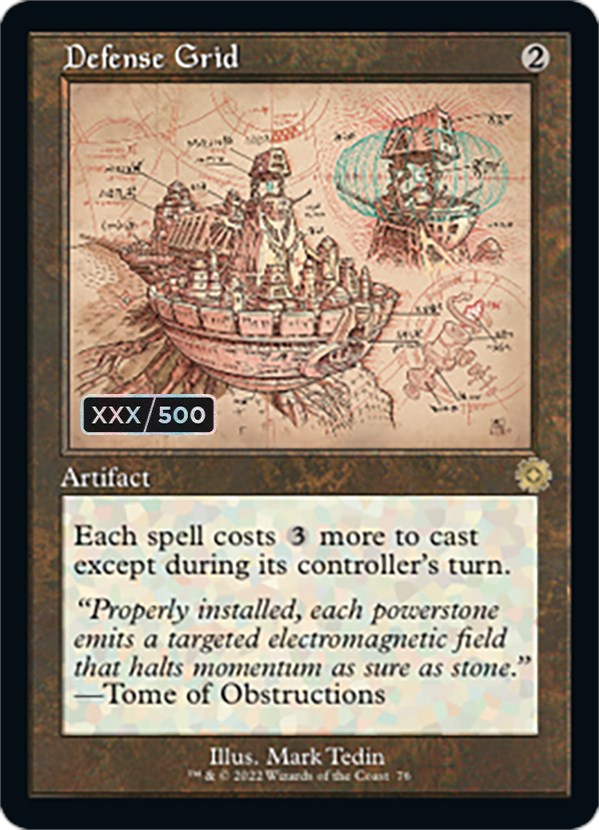 Defense Grid (Schematic) (Serial Numbered) (76) [The Brothers' War: Retro Frame Artifacts]