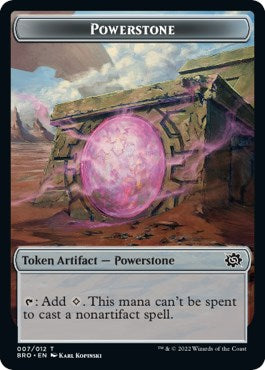 Powerstone // Zombie Double-Sided Token (7 // 11) [The Brothers' War]
