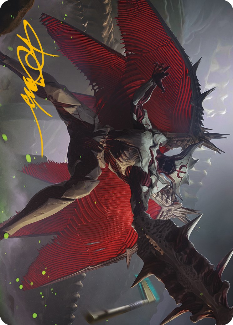 Phyrexian Vindicator Art Card (7/81) (Gold-Stamped Signature) (7) [Art Series: Phyrexia: All Will Be One]