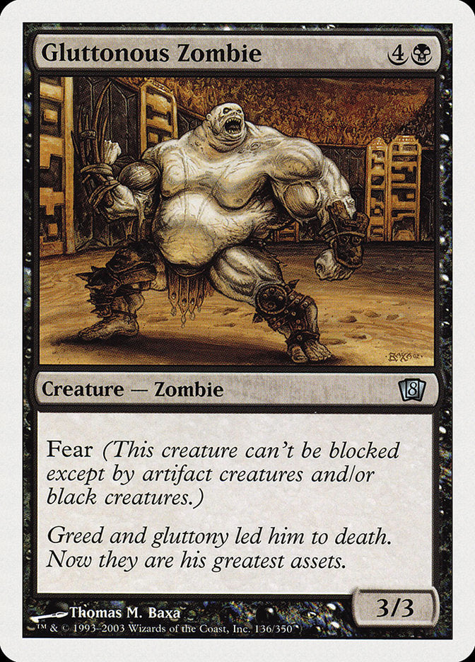 Gluttonous Zombie (136) [8th Edition]