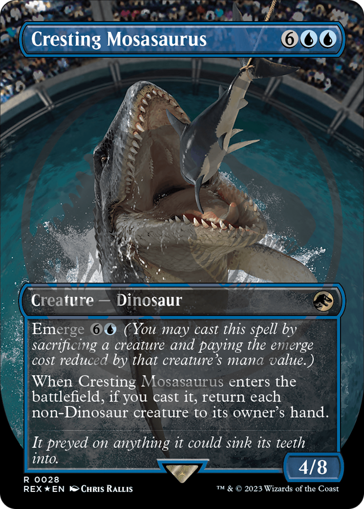 Cresting Mosasaurus (Borderless) (Emblem) (28) [Universes Beyond: Jurassic World Collection]