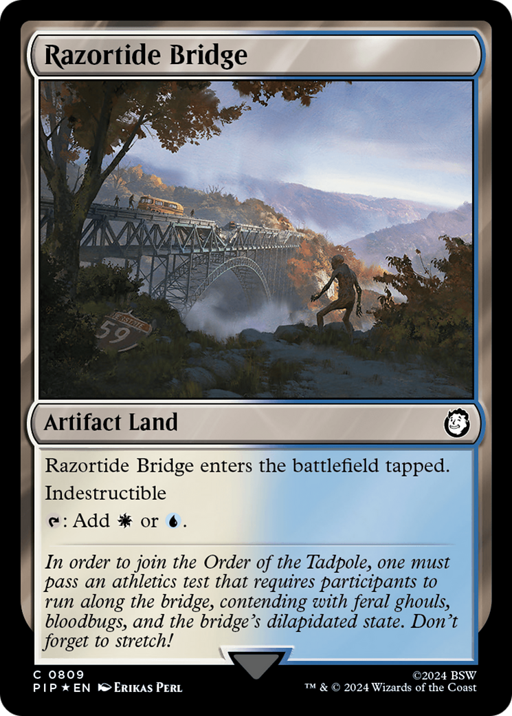 Razortide Bridge (Surge Foil) (809) [Universes Beyond: Fallout]