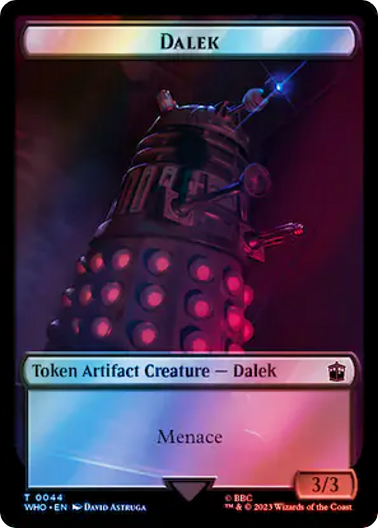 Dalek // Food (0058) Double-Sided Token (Surge Foil) (44 // 58) [Universes Beyond: Doctor Who]
