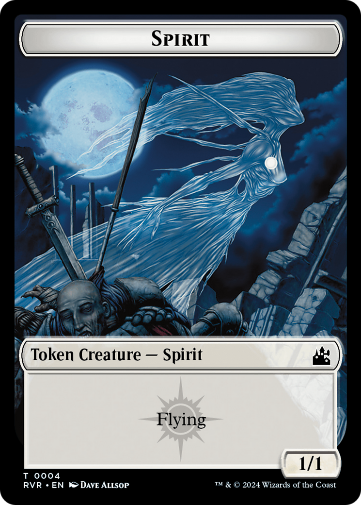 Spirit (0018) // Spirit (0004) Double-Sided Token (18 // 4) [Ravnica Remastered]
