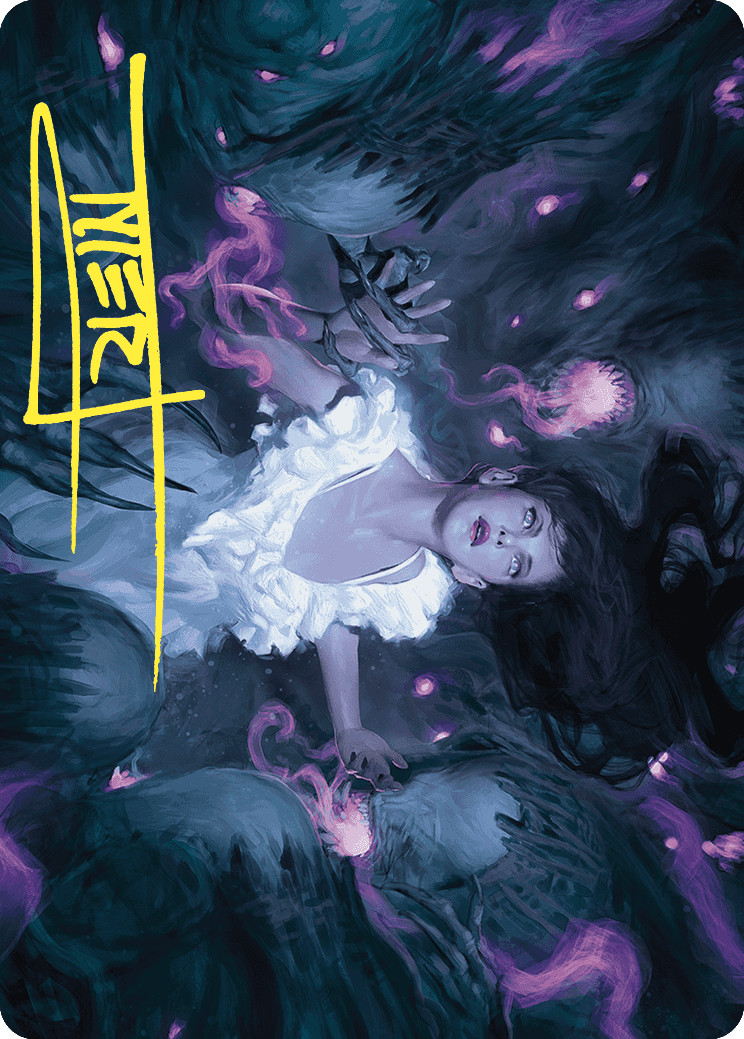 Neva, Stalked by Nightmares Art Card (Gold-Stamped Signature) (30) [Art Series: Wilds of Eldraine]