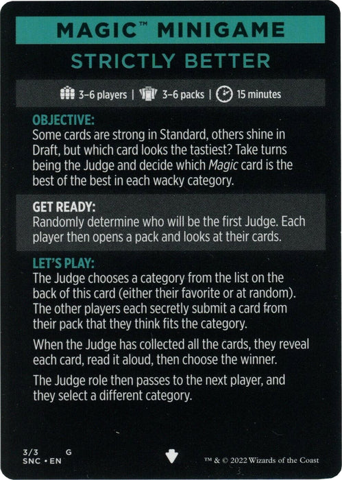 Strictly Better (Magic Minigame) [Streets of New Capenna Minigame]