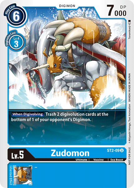 Zudomon - ST2-09 (Tamer Battle Pack 1) (ST2-09 U) [Starter Deck 02: Cocytus Blue]