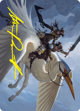 Gryffwing Cavalry Art Card (Gold-Stamped Signature) (11) [Art Series: Innistrad: Crimson Vow]