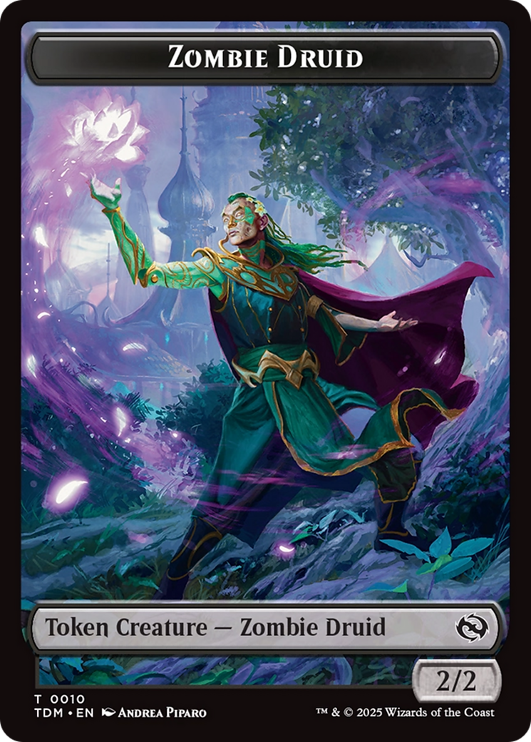 Treasure // Zombie Druid Double-Sided Token (16 // 10) [Commander: Tarkir: Dragonstorm]