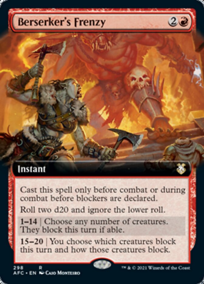 Berserker's Frenzy (Extended Art) (298) [Commander: Adventures in the Forgotten Realms]