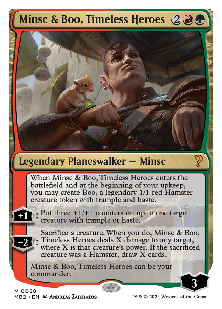 Minsc & Boo, Timeless Heroes (White Border) (88) [Mystery Booster 2]