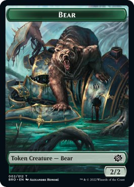 Powerstone // Bear Double-Sided Token (7 // 2) [The Brothers' War]