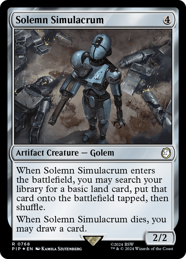 Solemn Simulacrum (Surge Foil) (768) [Universes Beyond: Fallout]