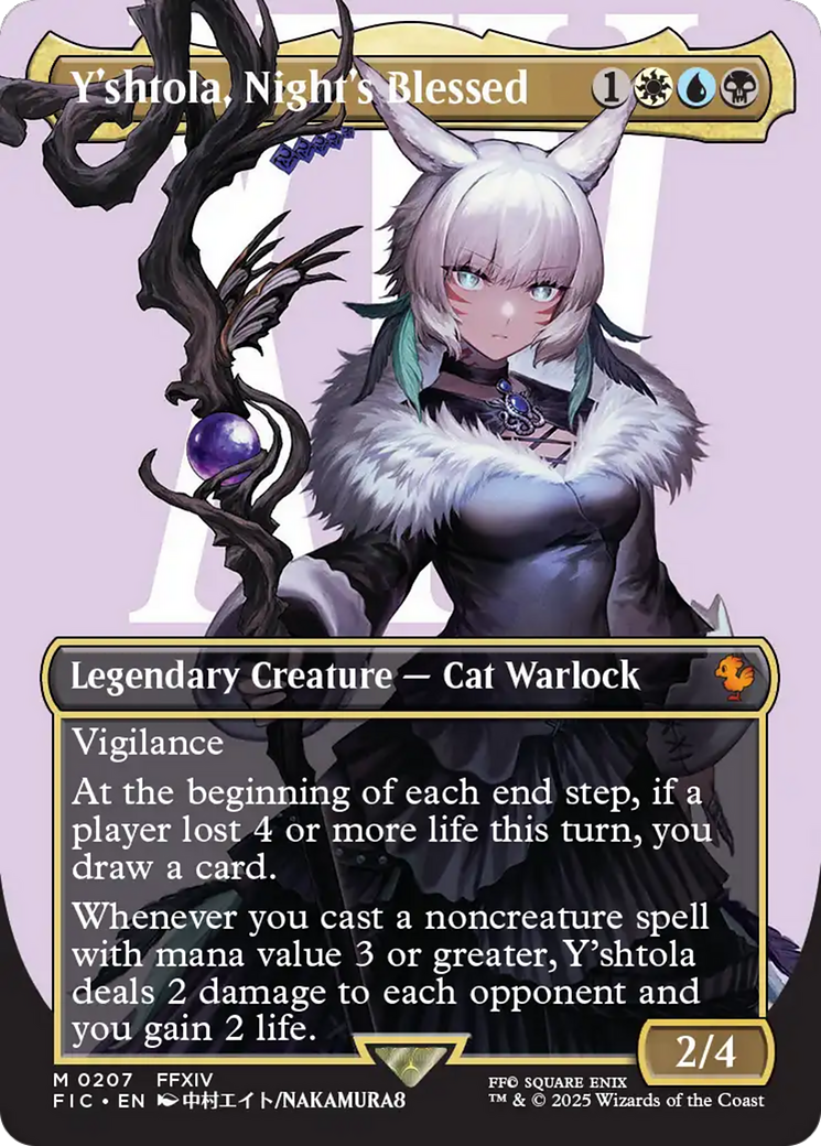 Y'shtola, Night's Blessed (Borderless) (207) [Commander: FINAL FANTASY]