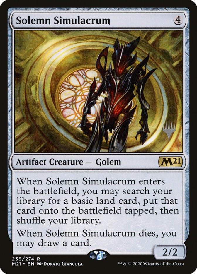 Solemn Simulacrum (239) [Promo Pack: Core Set 2021]