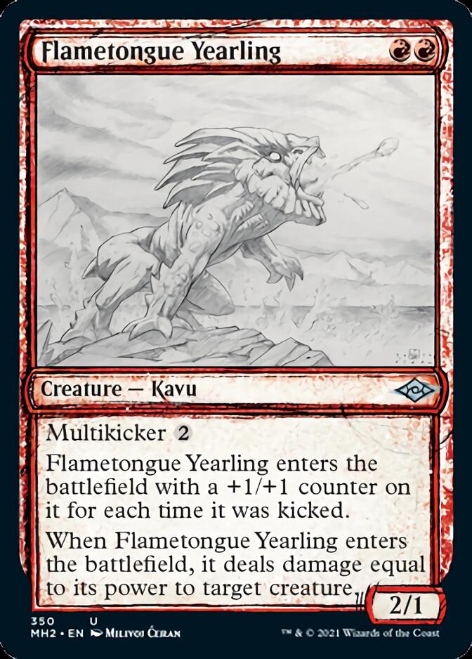 Flametongue Yearling (Showcase) (350) [Modern Horizons 2]