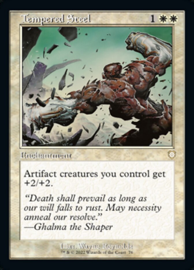 Tempered Steel (Retro Frame) (76) [Commander: The Brothers' War]