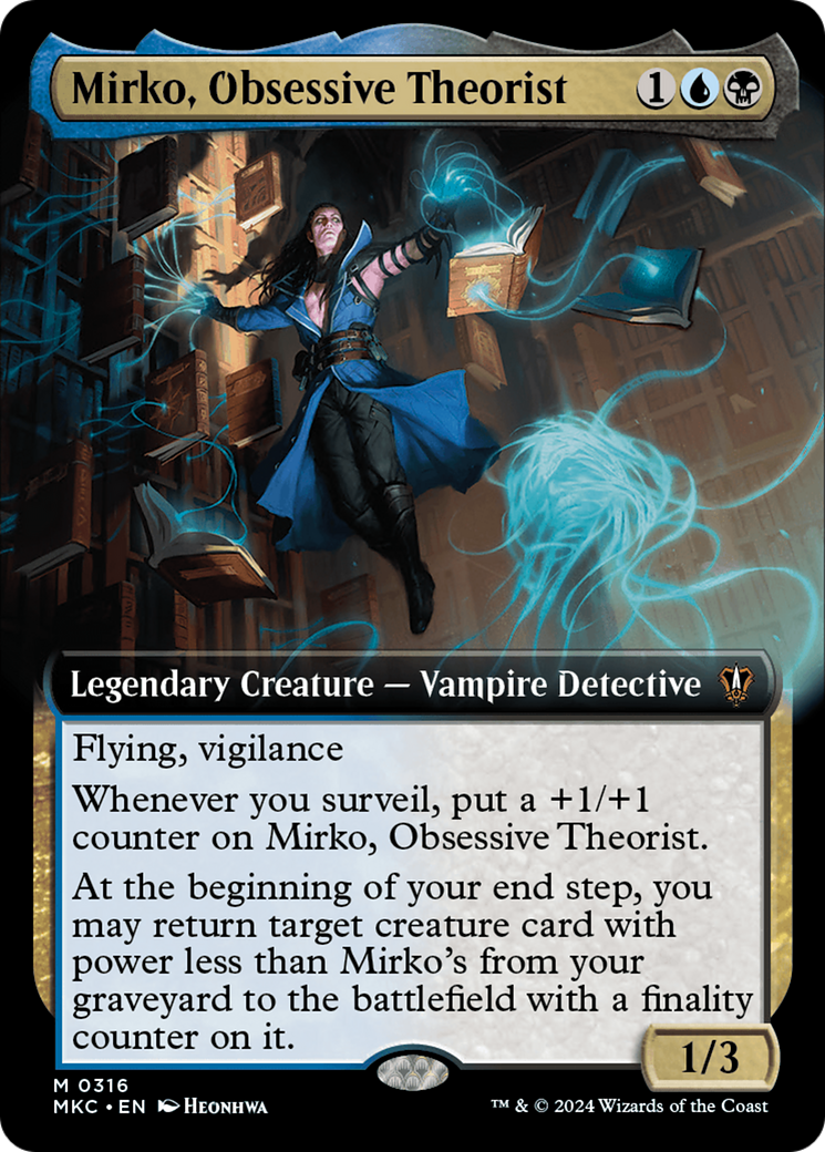 Mirko, Obsessive Theorist (Extended Art) (316) [Commander: Murders at Karlov Manor]
