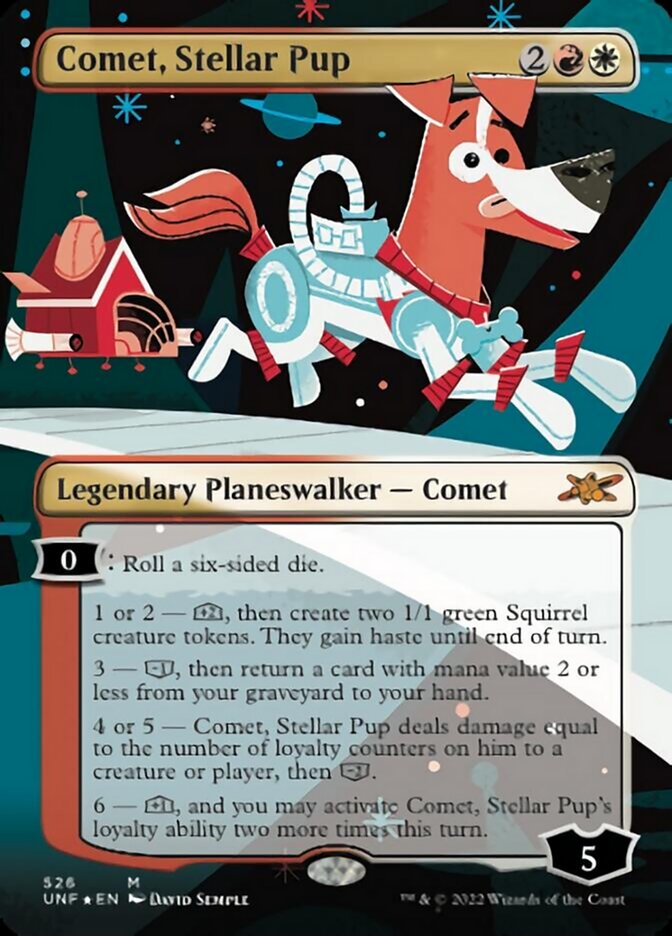 Comet, Stellar Pup (Borderless) (Galaxy Foil) (526) [Unfinity]