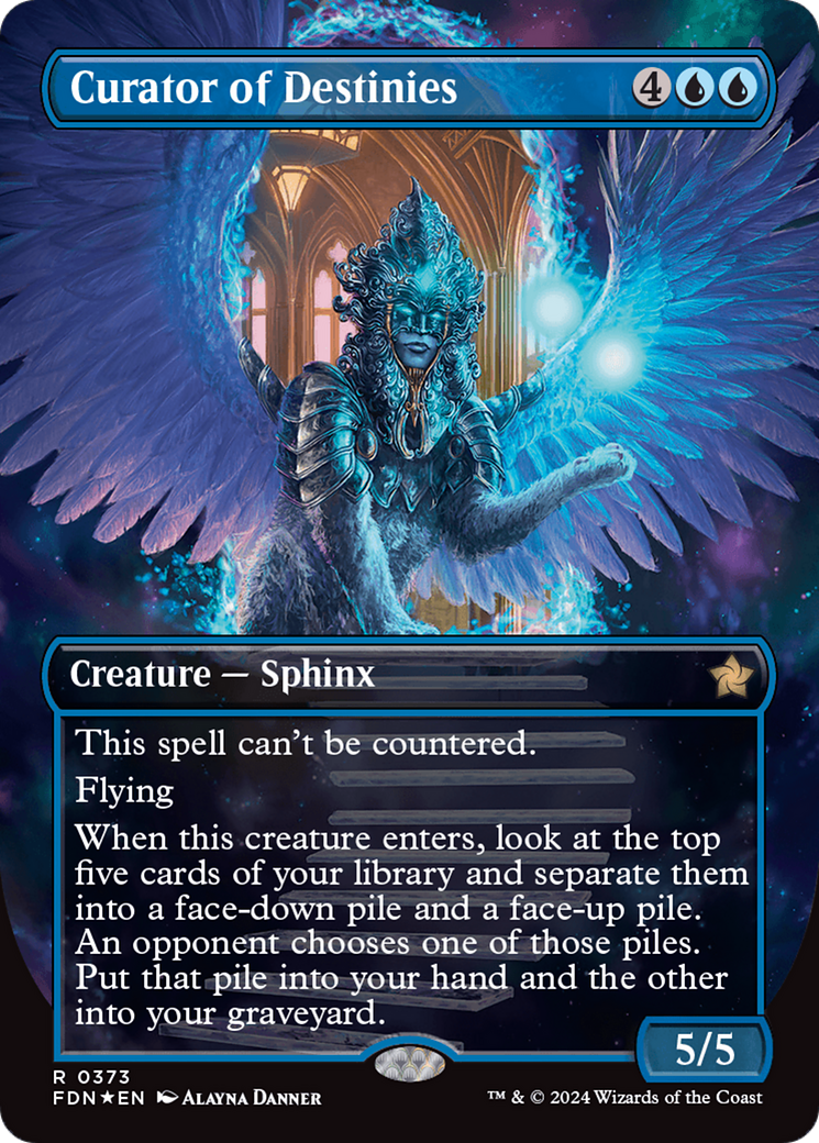 Curator of Destinies (Borderless) (Mana Foil) (373) [Foundations]