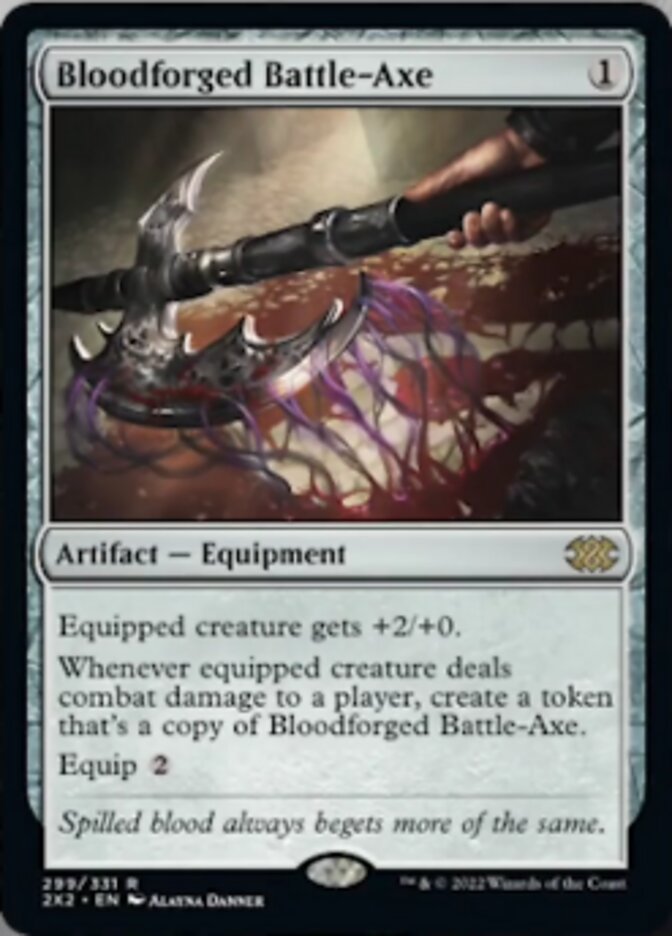 Bloodforged Battle-Axe (299) [Double Masters 2022]