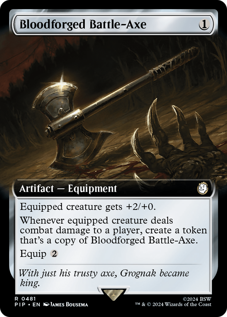 Bloodforged Battle-Axe (Extended Art) (481) [Universes Beyond: Fallout]