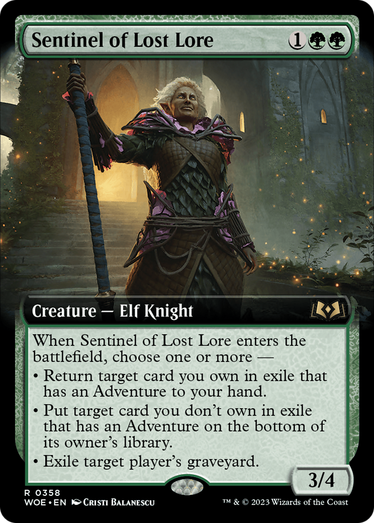 Sentinel of Lost Lore (Extended Art) (358) [Wilds of Eldraine]